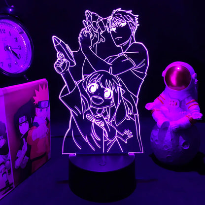 Spy X Family Anime 3D LED Night Light