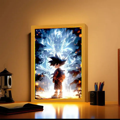 Dragon Ball Z Anime Light Painting Photo Frame LED Night Light
