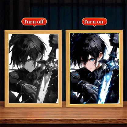 Sword Art Online Anime LED Light Painting Photo Frame Night Light
