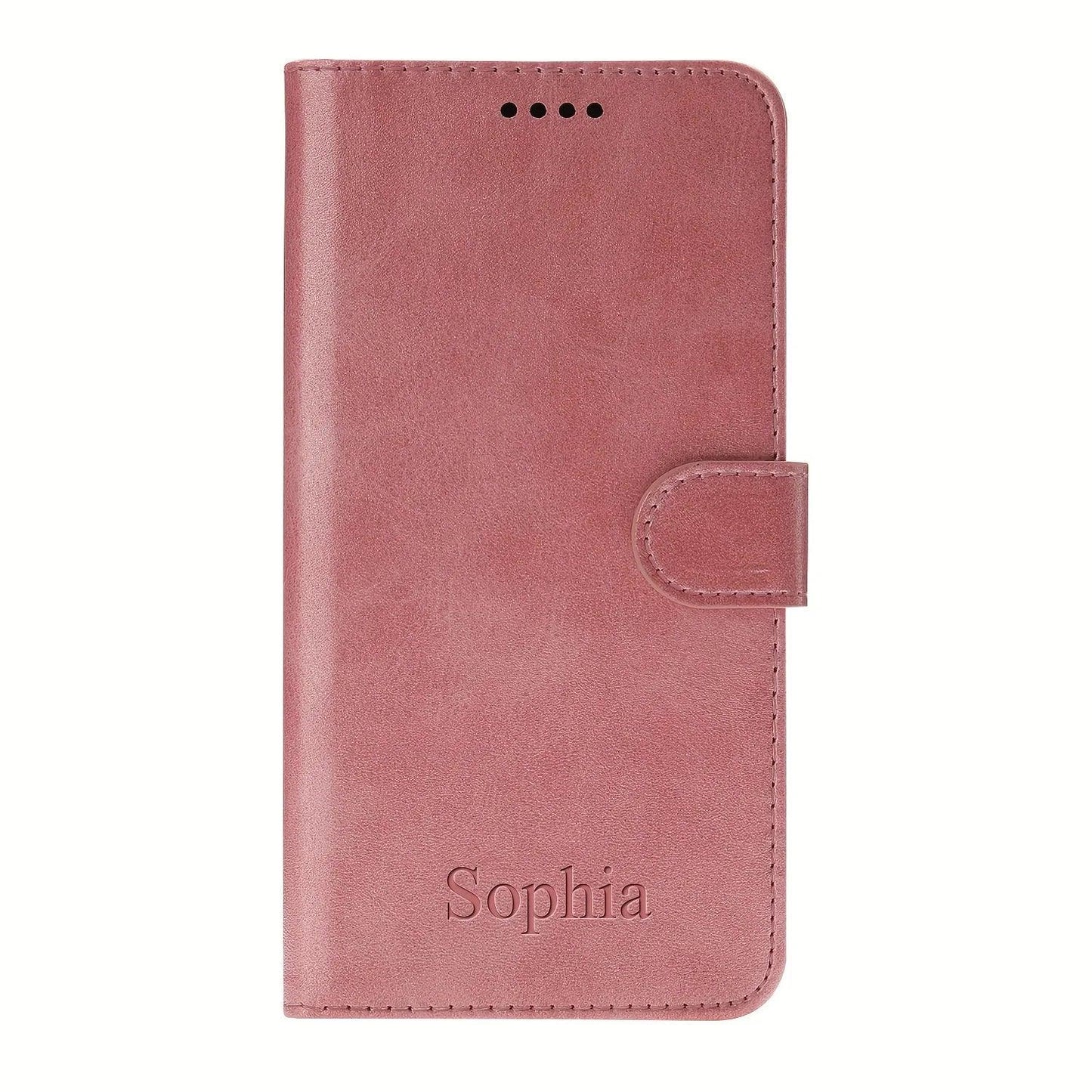 Personalised Leather Flip Wallet Case - Vélanoworld