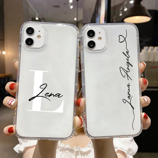 Clear Personalised Name Phone Case - Vélanoworld