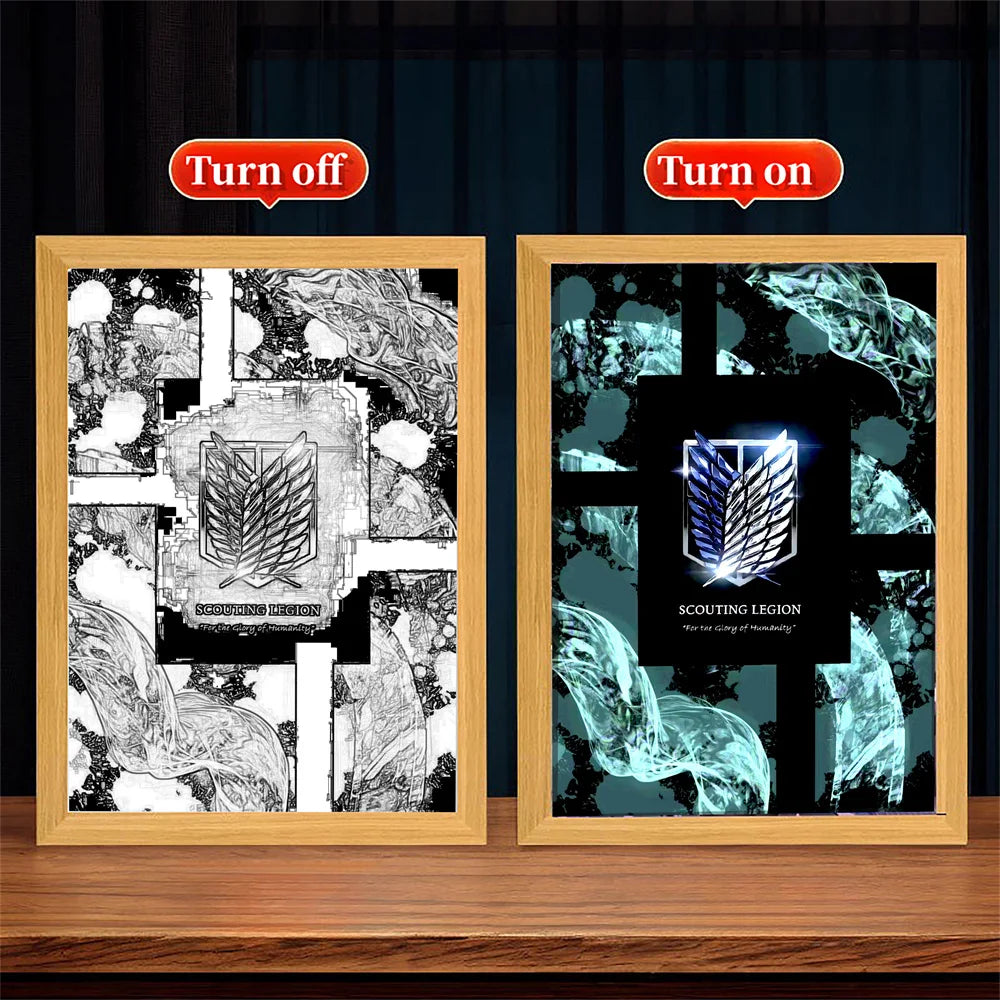 Attack on Titan Anime LED Light Painting