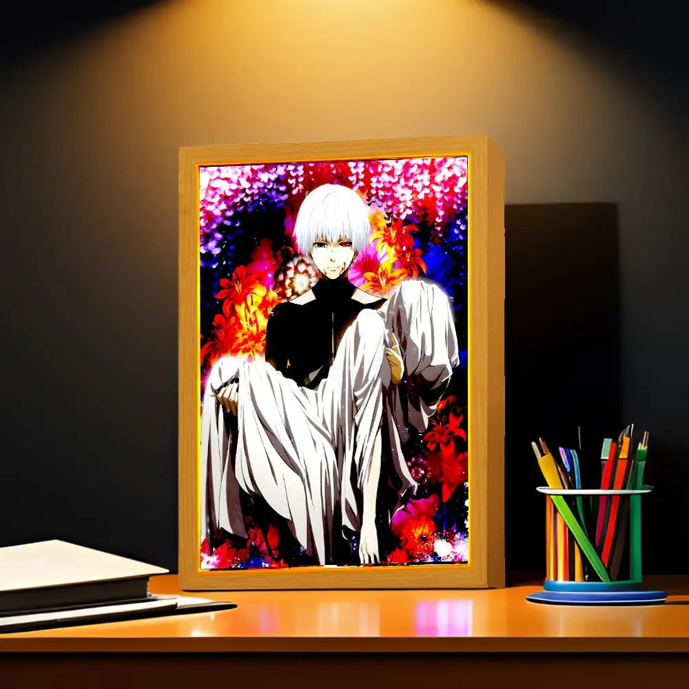 Tokyo Ghoul Anime Light Painting Photo Frame Night Light