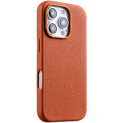 Magnetic Genuine Leather Phone Case