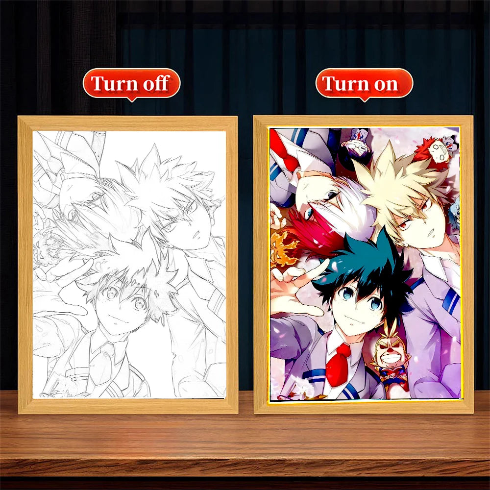My Hero Academia Anime LED Light Painting Photo Frame