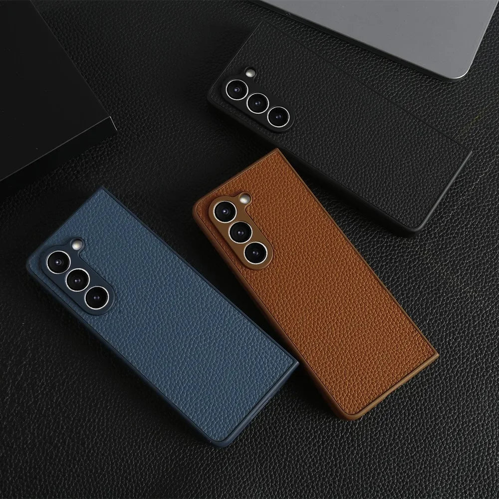 Luxury Genuine Leather Cases for Samsung Galaxy Z Fold