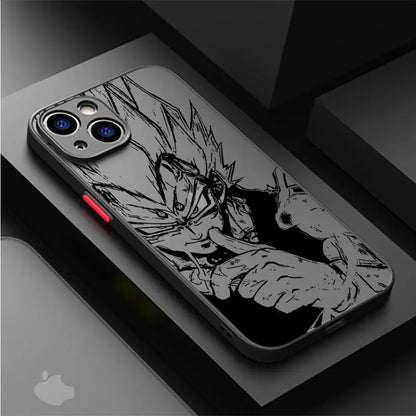 Dragon Ball Anime iPhone Case – Transparent Back & Matte Black Edge