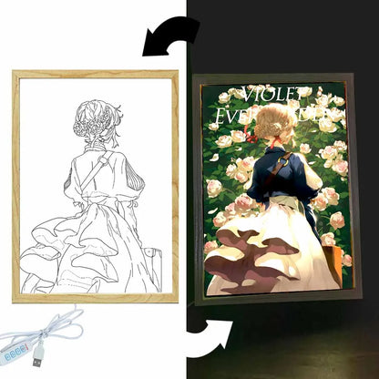 Violet Evergarden Anime LED Light Painting