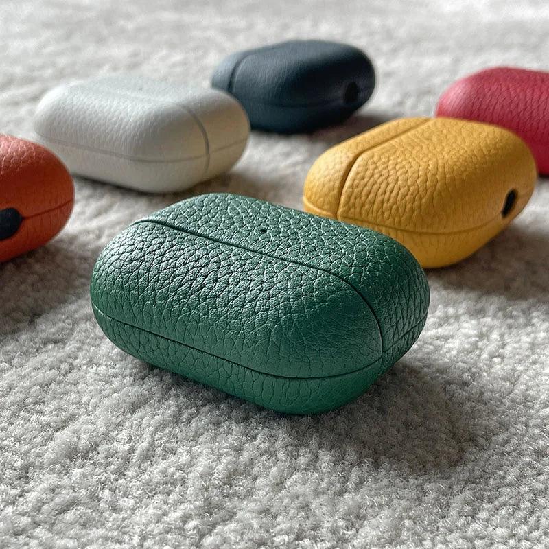 Luxury Lychee Skin Pattern Earphone Case For Airpods - Vélanoworld