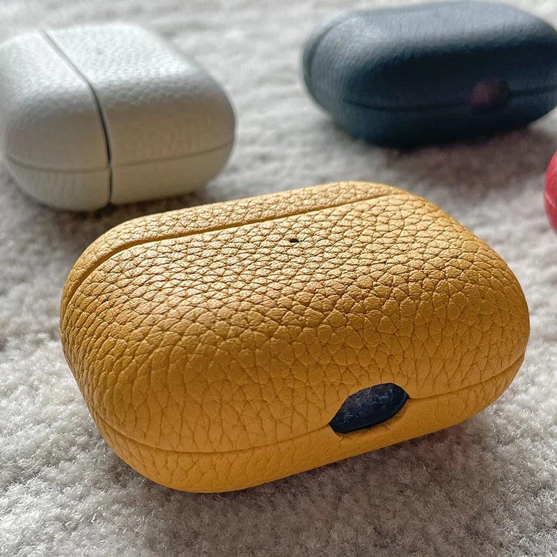 Luxury Lychee Skin Pattern Earphone Case For Airpods - Vélanoworld