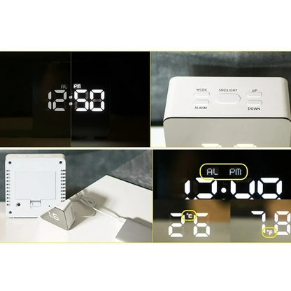 LED Digital Alarm Clock with Temperature Display