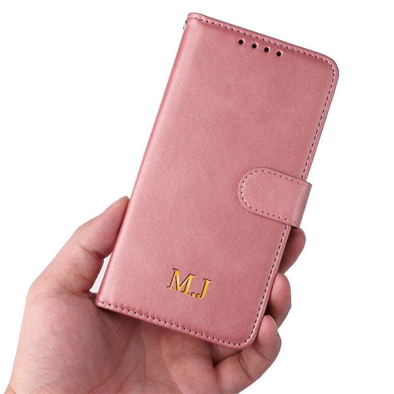 Personalised Leather Flip Wallet Case - Vélanoworld