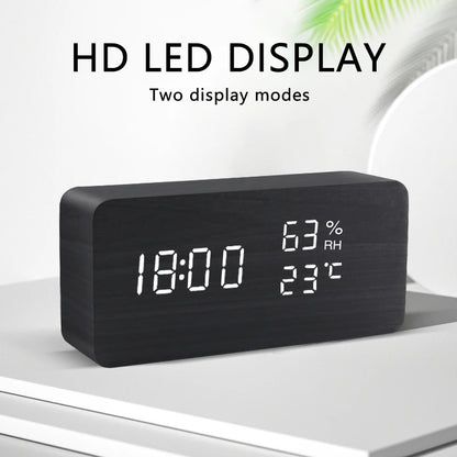 LED Digital Alarm Clock with Temperature Display