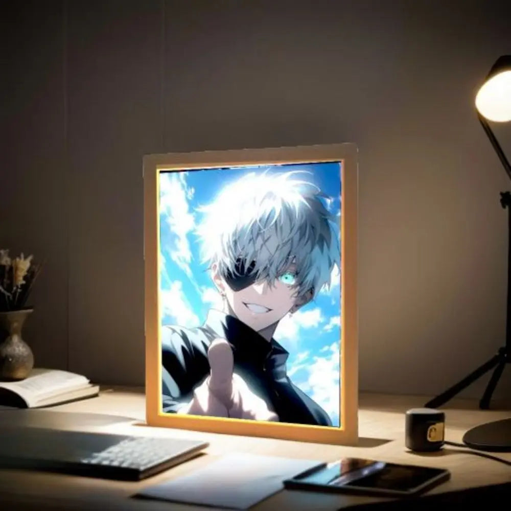 Jujutsu Kaisen Anime Light Painting LED Photo Frame Night Light