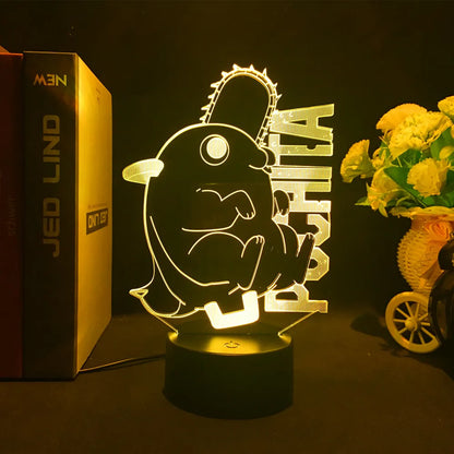 Chainsaw Man Anime 3D LED Night Light