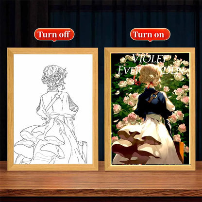 Violet Evergarden Anime LED Light Painting