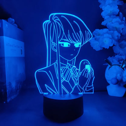 Komi Can't Communicate Anime 3D LED Night Light