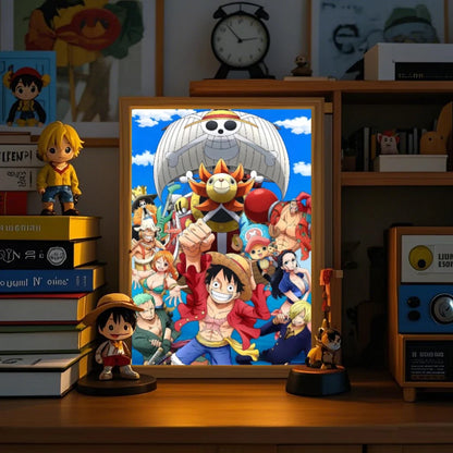 One Piece Anime LED Light Painting Photo Frame