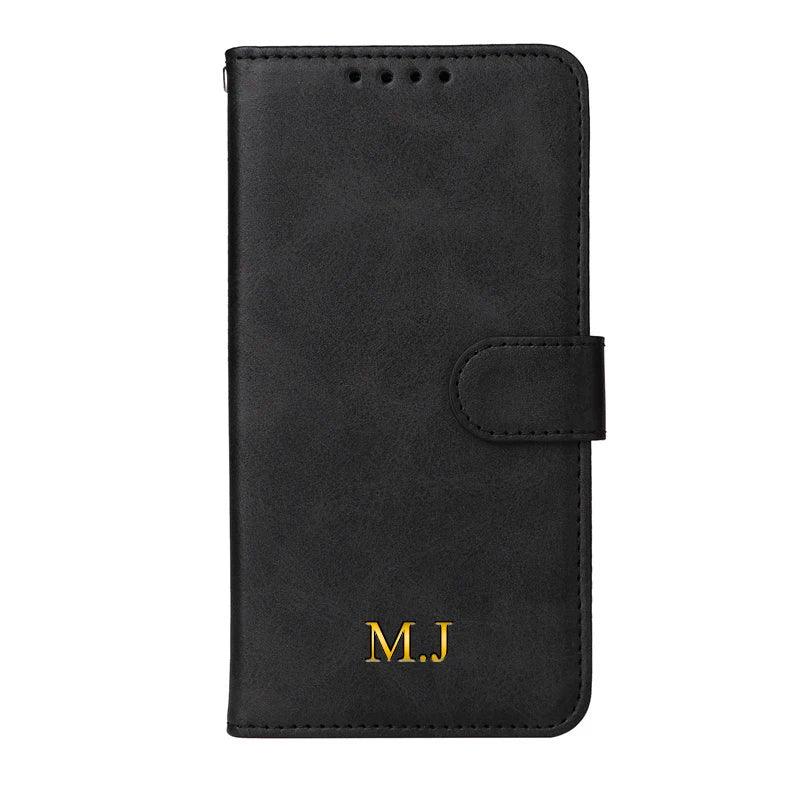 Personalised Leather Flip Wallet Case - Vélanoworld