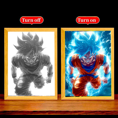 Dragon Ball Z Anime Light Painting Photo Frame LED Night Light