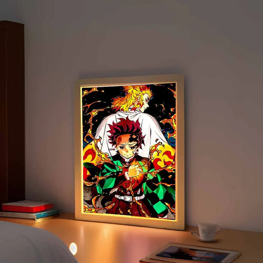 Demon Slayer Anime LED Light Painting Photo Frame