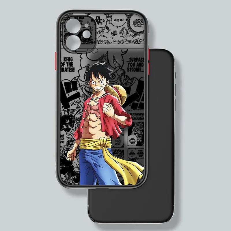 One Piece Frosted Matte Black Phone Case - Vélanoworld