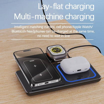 3-in-1 Foldable Magnetic Wireless Charging Station