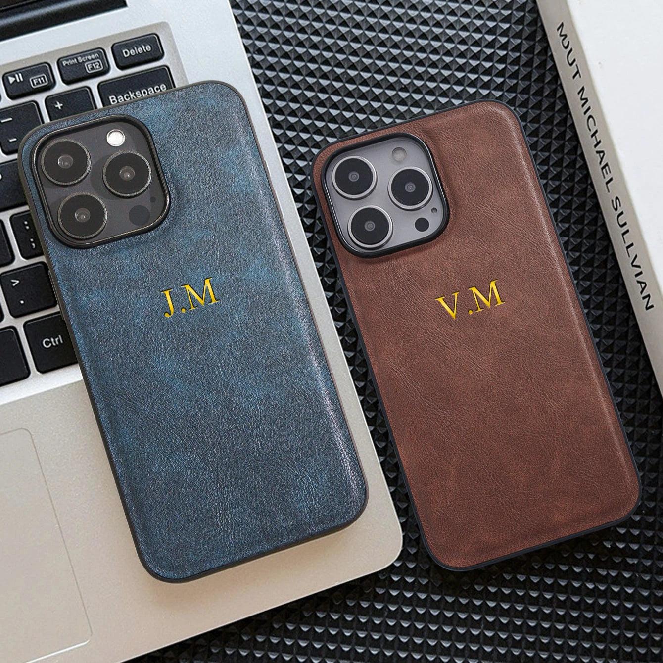 Personalised Leather Engraved iPhone Case - Vélanoworld