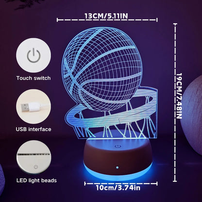 Basketball 3D LED Night Light