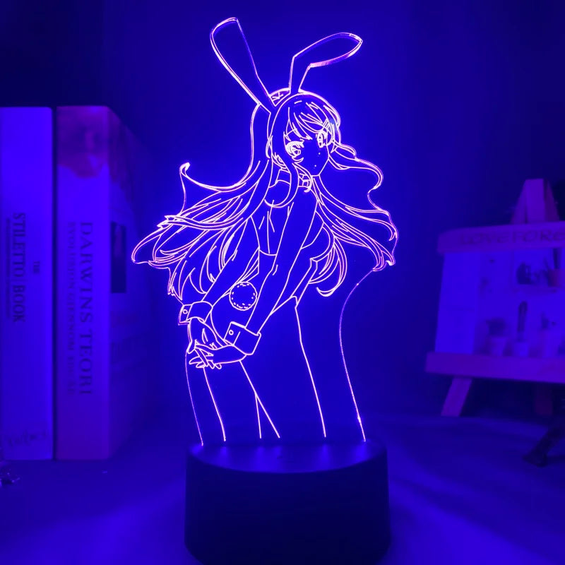 Bunny Girl Senpai Anime 3D LED Night Light