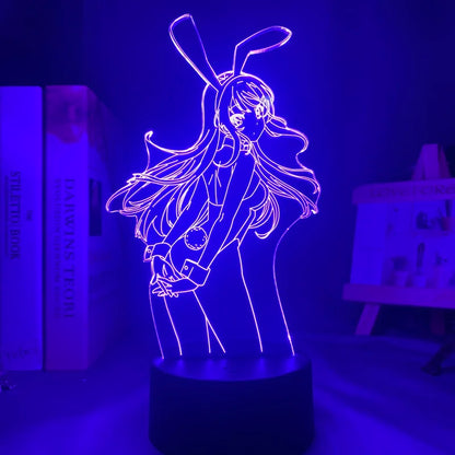 Bunny Girl Senpai Anime 3D LED Night Light