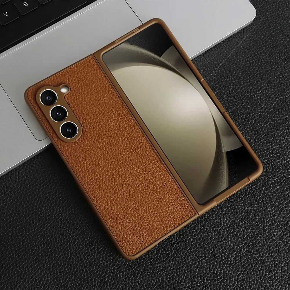 Luxury Genuine Leather Cases for Samsung Galaxy Z Fold