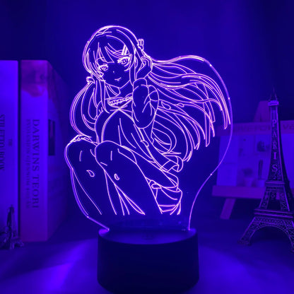 Bunny Girl Senpai Anime 3D LED Night Light