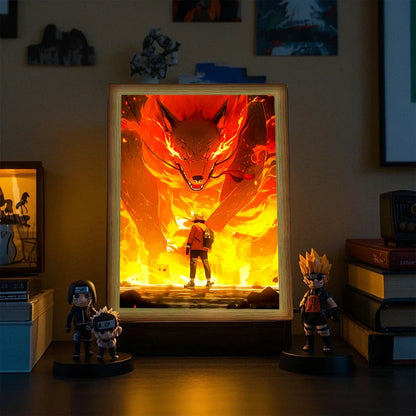 Naruto Anime Light Painting Photo Frame LED Night Light