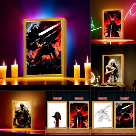 Berserk Anime Light Painting Photo Frame LED Night Light