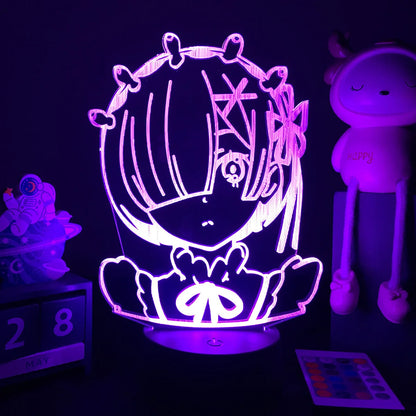 Re:Zero Anime 3D LED Night Light