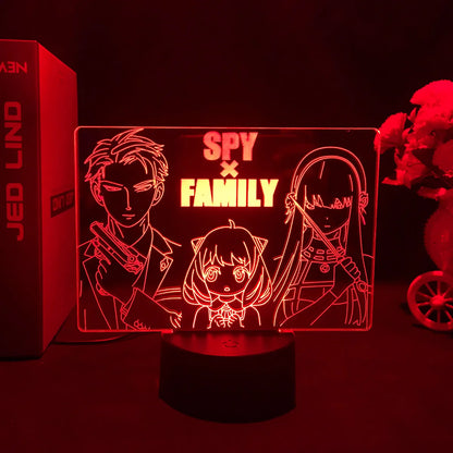 Spy X Family Anime 3D LED Night Light