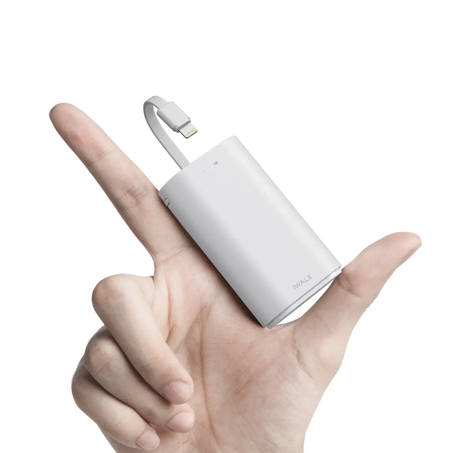 Mini Power Bank with Built-In Lightning Cable
