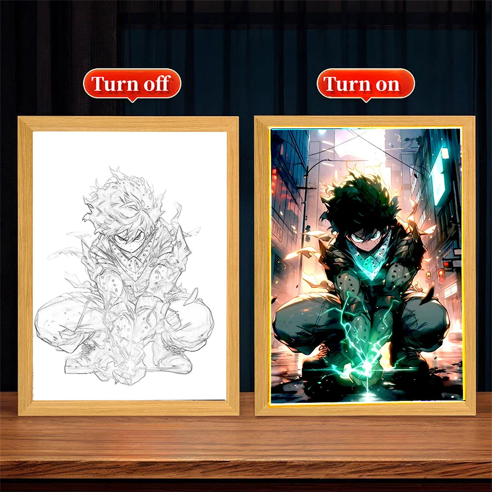 My Hero Academia Anime LED Light Painting Photo Frame