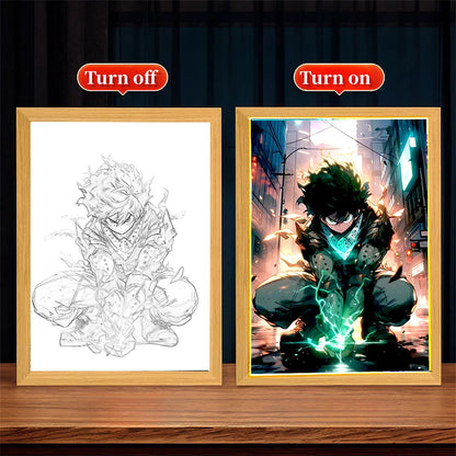 My Hero Academia Anime LED Light Painting Photo Frame
