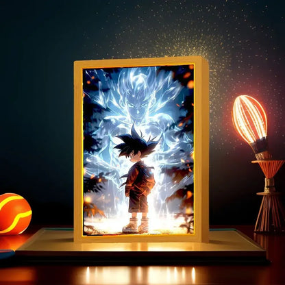 Dragon Ball Z Anime Light Painting Photo Frame LED Night Light