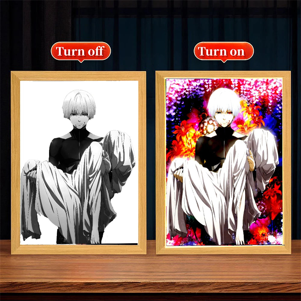 Tokyo Ghoul Anime Light Painting Photo Frame Night Light