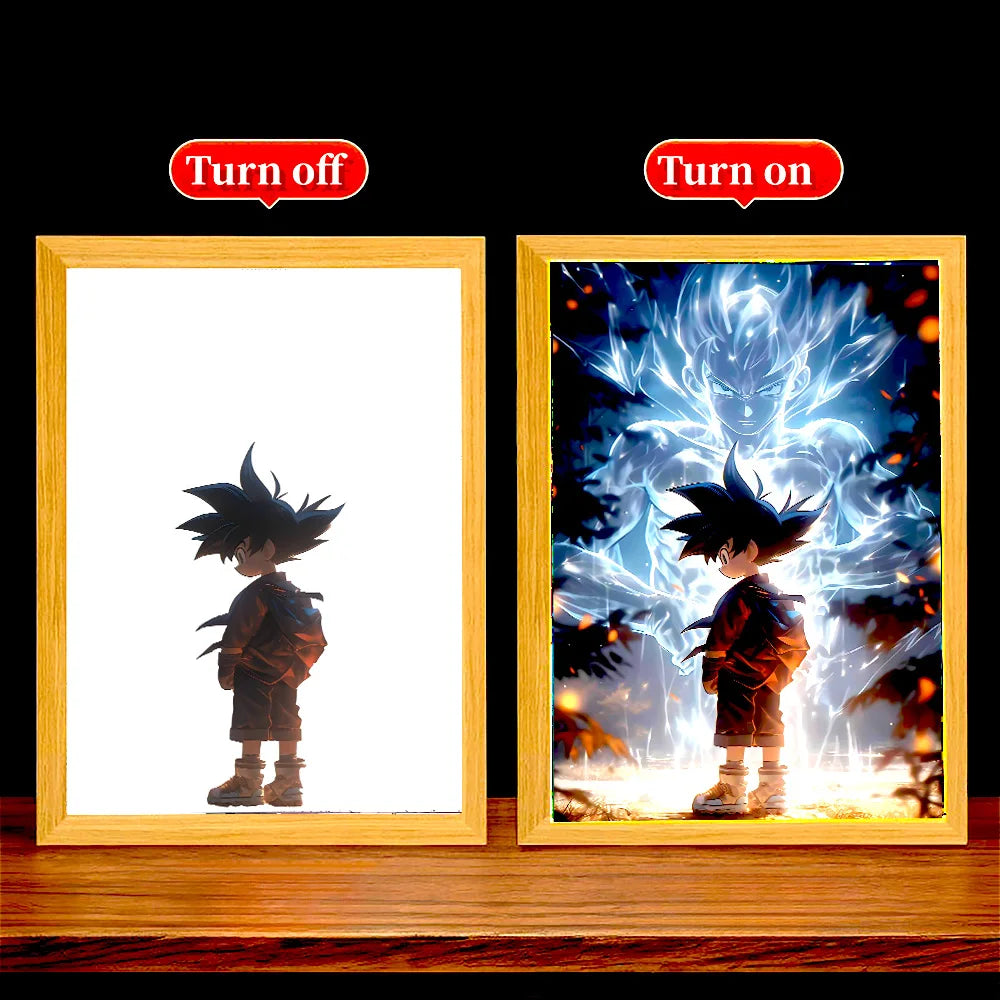 Dragon Ball Z Anime Light Painting Photo Frame LED Night Light