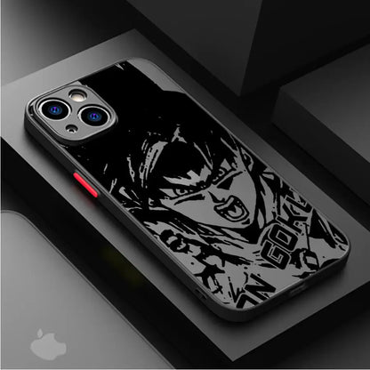 Dragon Ball Anime iPhone Case – Transparent Back & Matte Black Edge