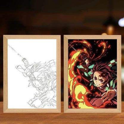 Demon Slayer Anime LED Light Painting
