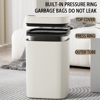 Hands-Free Smart Trash Can – 16L, Quiet & Hygienic