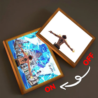 One Piece Anime LED Light Painting Photo Frame