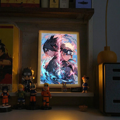 Naruto Anime Light Painting Photo Frame LED Night Light