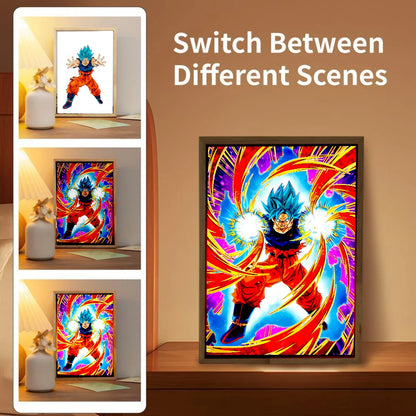 Dragon Ball Z Anime Light Painting Photo Frame LED Night Light