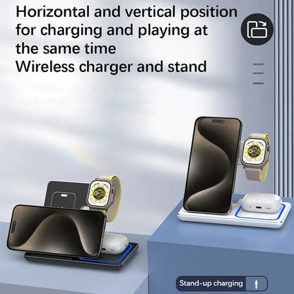 3-in-1 Foldable Magnetic Wireless Charging Station
